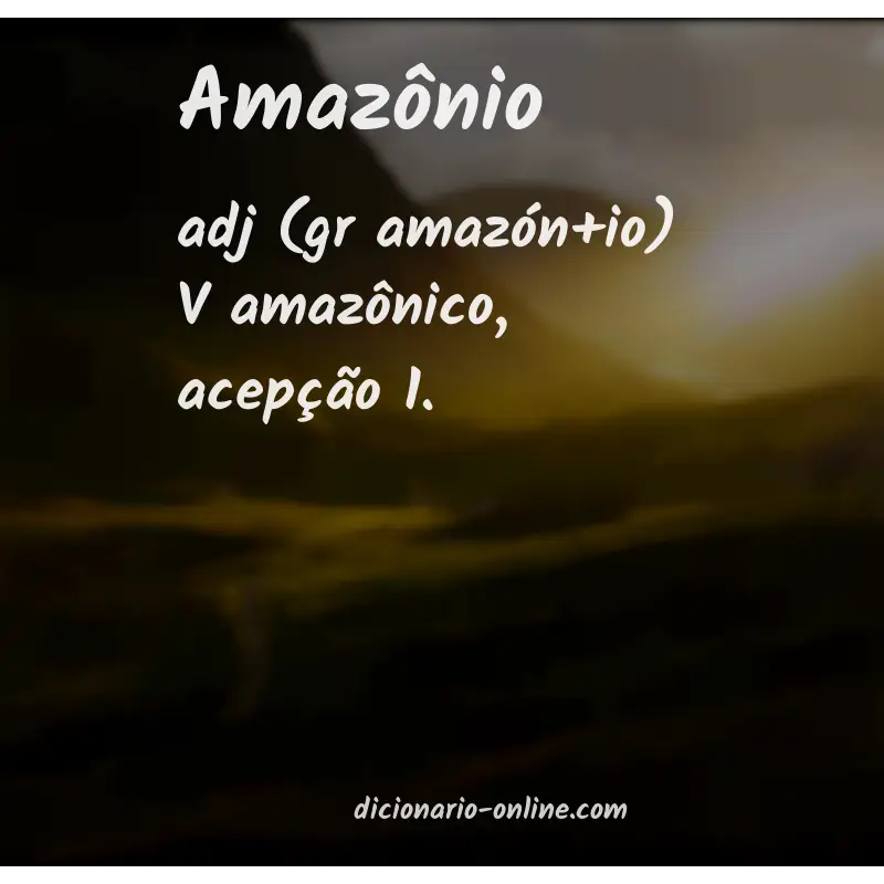 Significado de amazônio