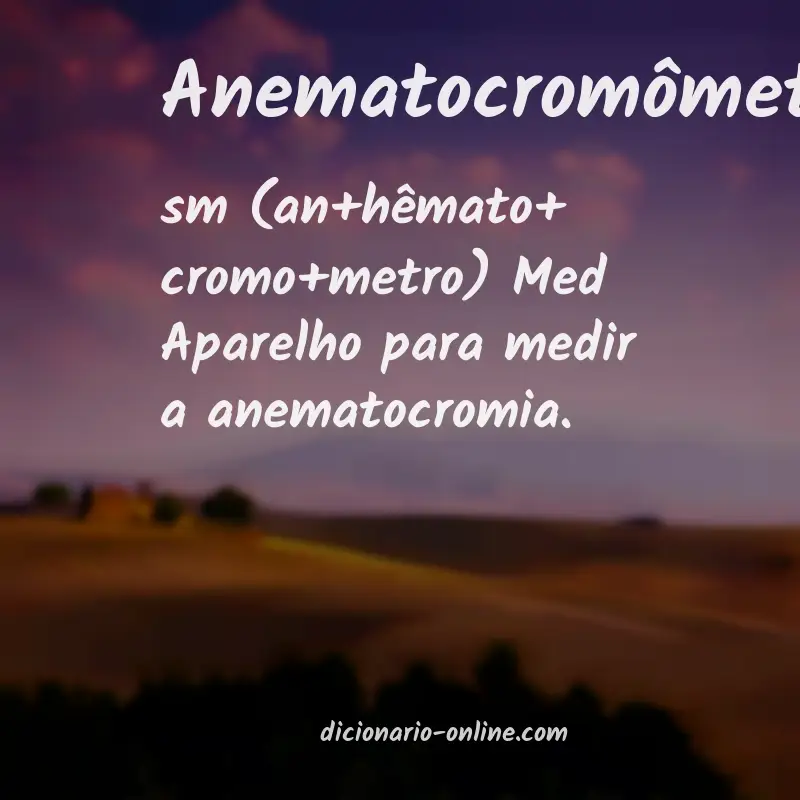Significado de anematocromômetro