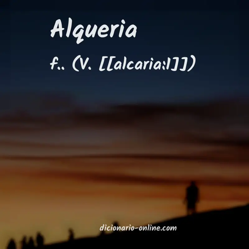 Significado de alqueria