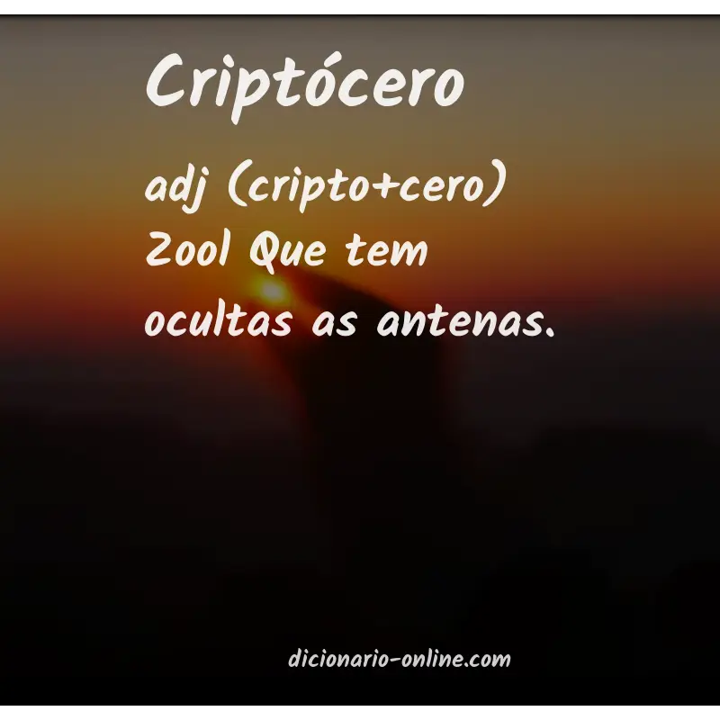 Significado de criptócero