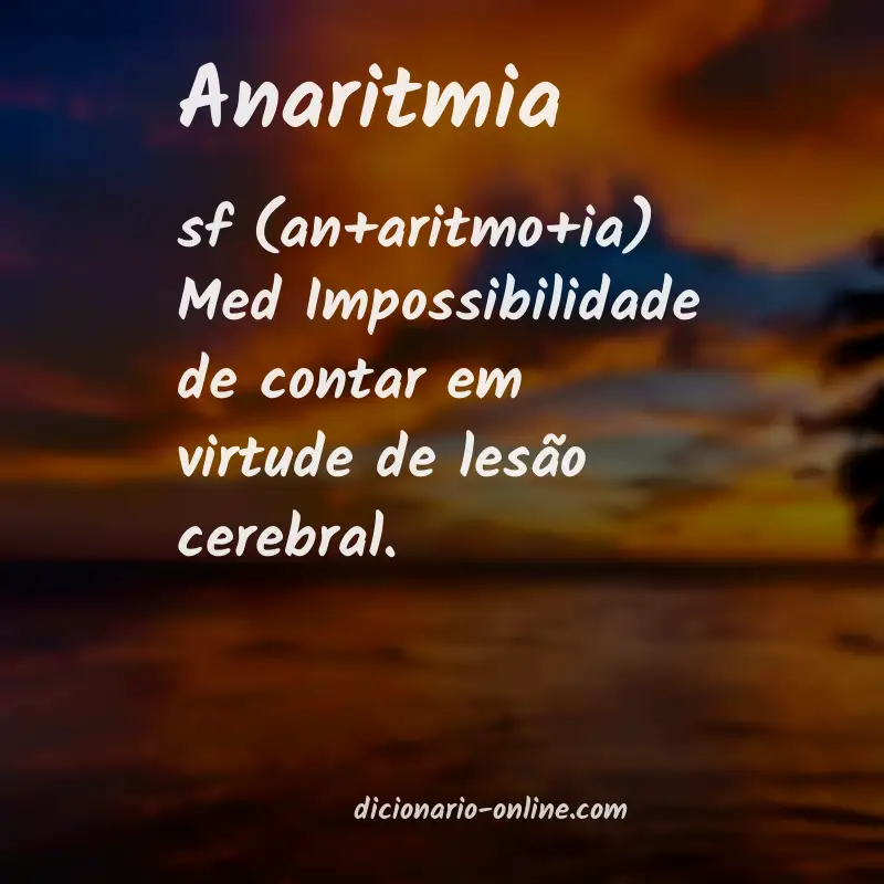 Significado de anaritmia