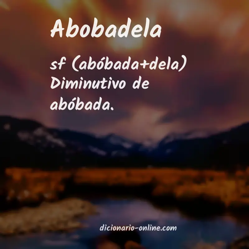 Significado de abobadela