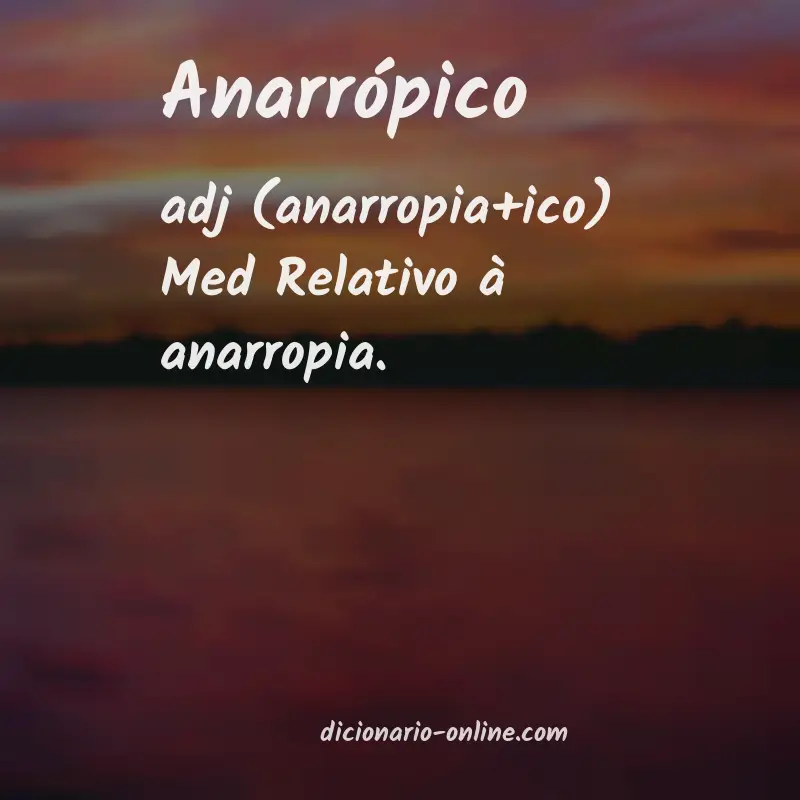 Significado de anarrópico