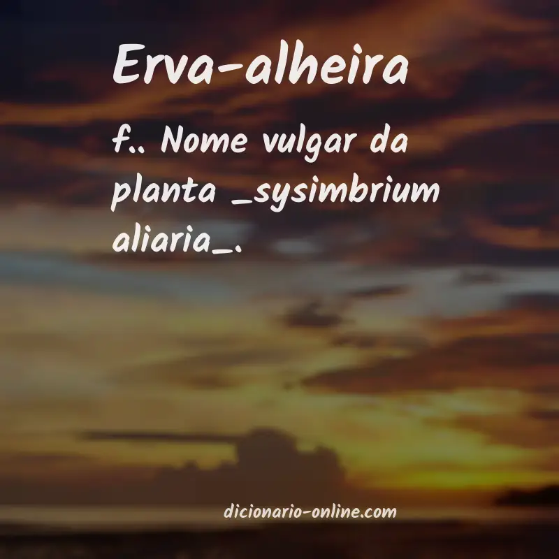 Significado de erva-alheira