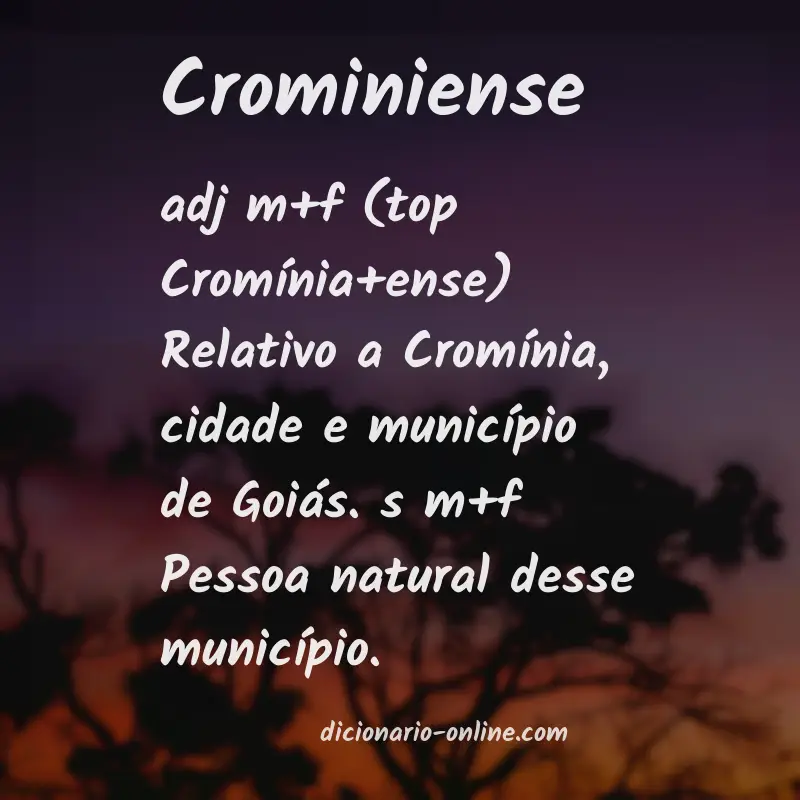 Significado de crominiense