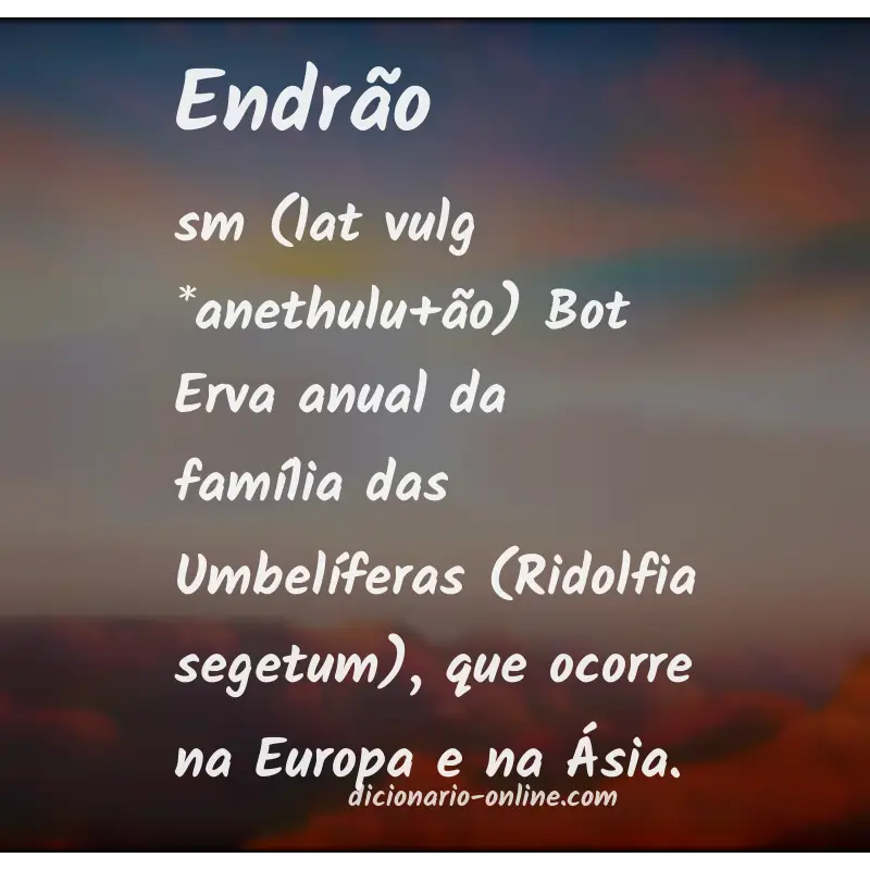 Significado de endrão