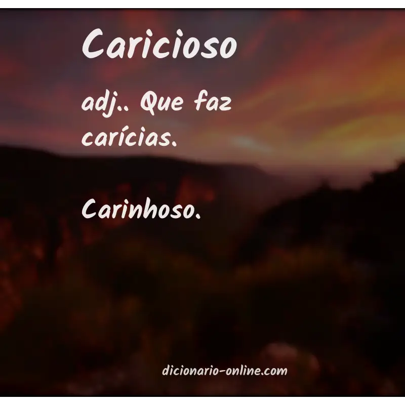 Significado de caricioso