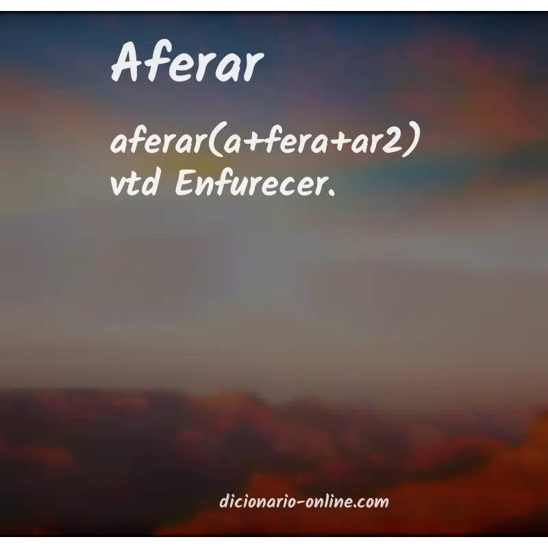 Significado de aferar