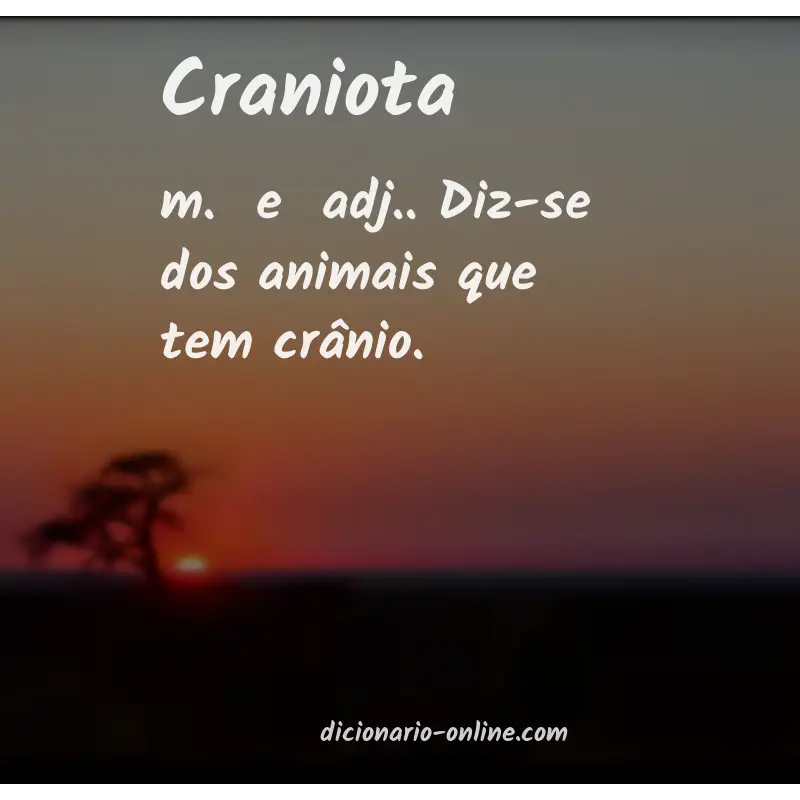 Significado de craniota
