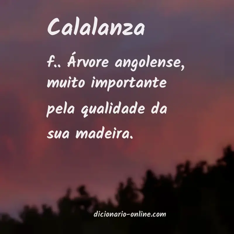 Significado de calalanza