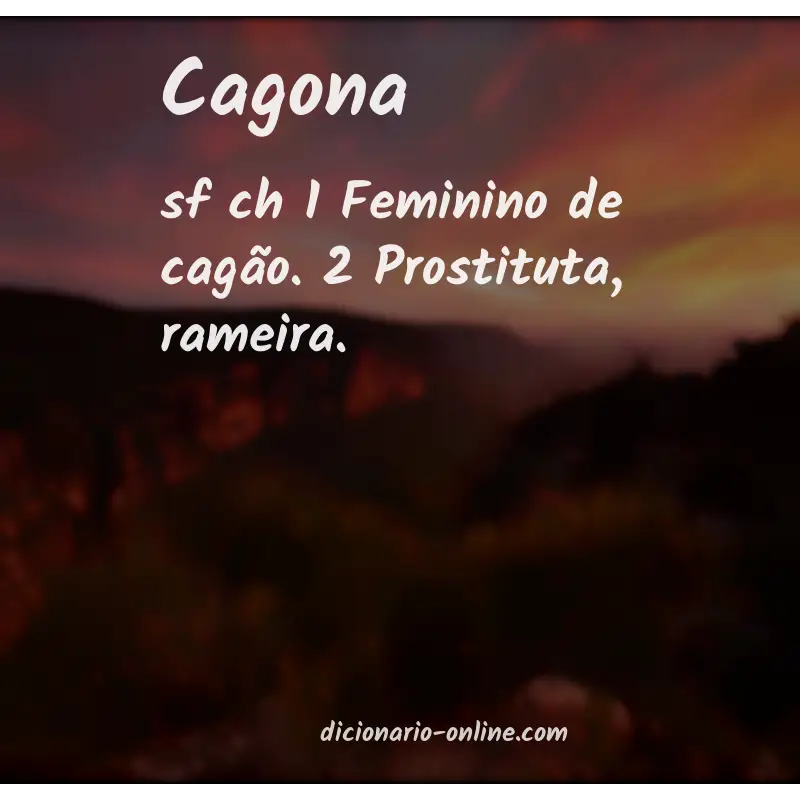 Significado de cagona