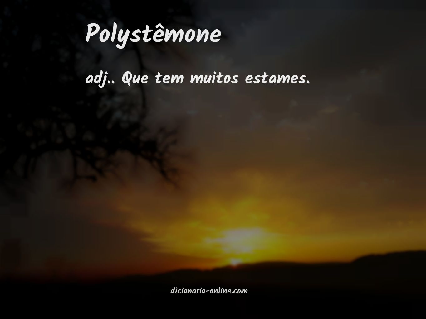 Significado de polystêmone