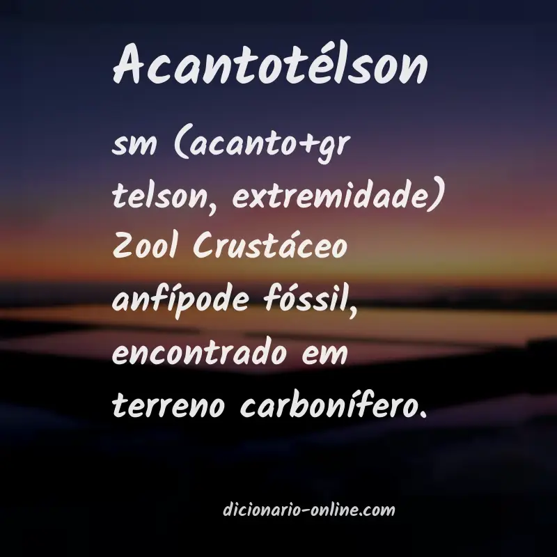 Significado de acantotélson