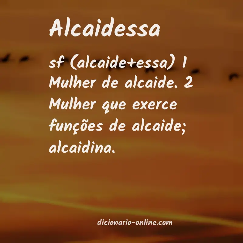 Significado de alcaidessa