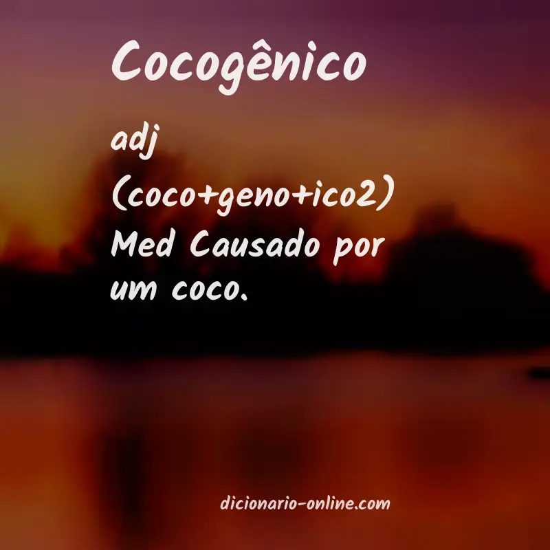 Significado de cocogênico