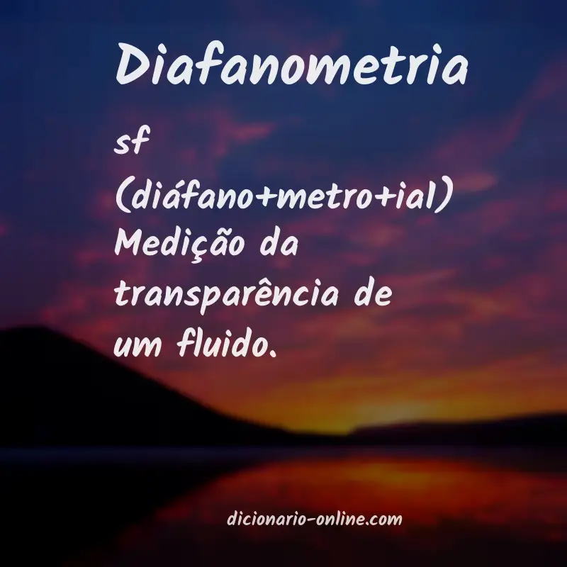 Significado de diafanometria