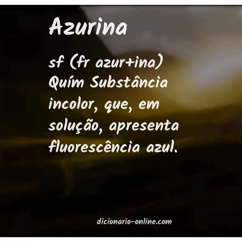 Significado de azurina