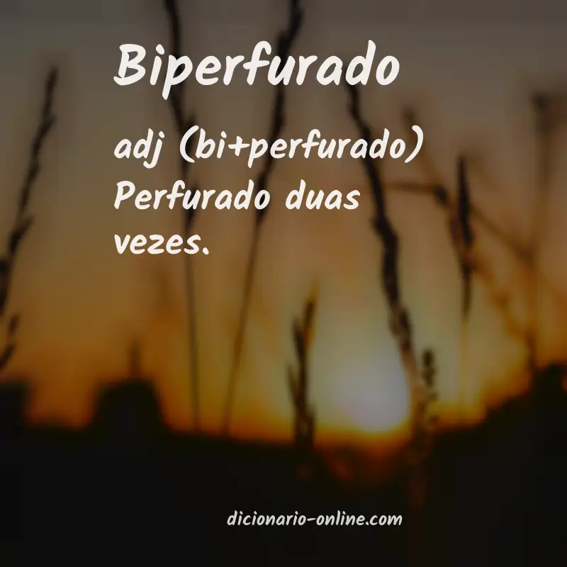 Significado de biperfurado