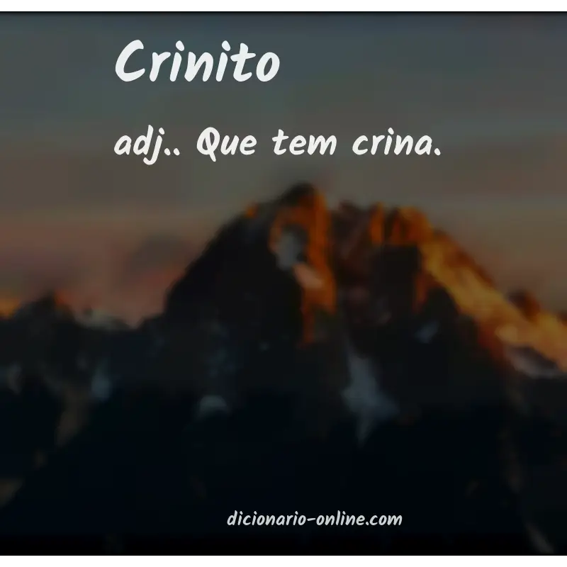 Significado de crinito