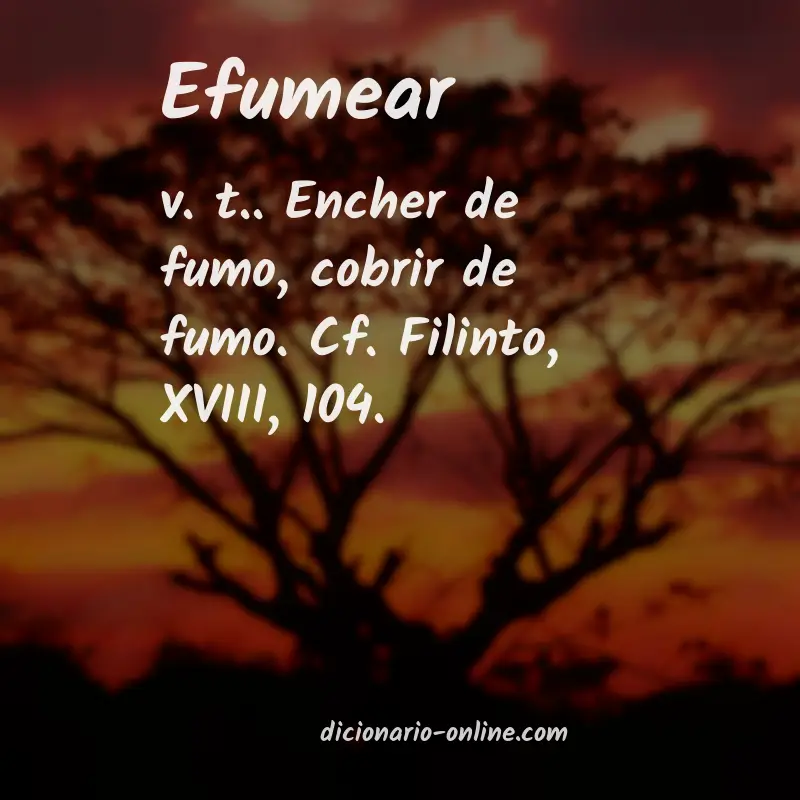 Significado de efumear