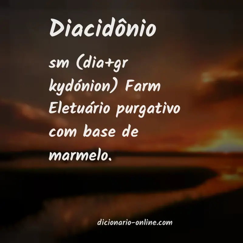 Significado de diacidônio