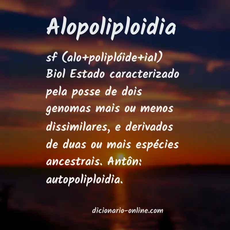 Significado de alopoliploidia