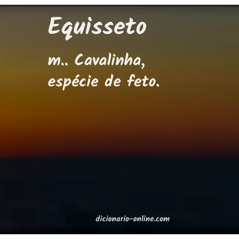 Significado de equisseto