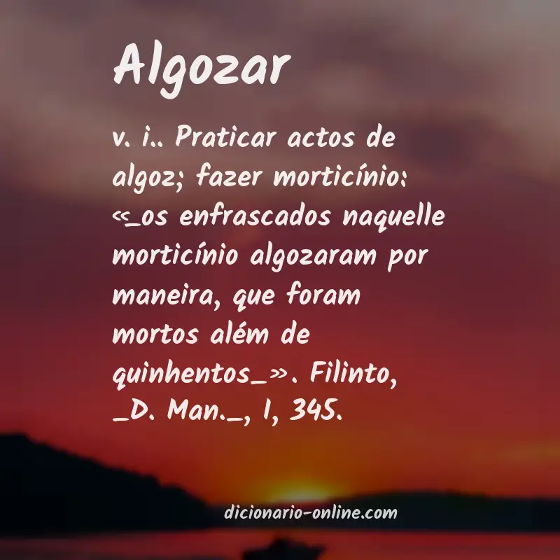 Significado de algozar