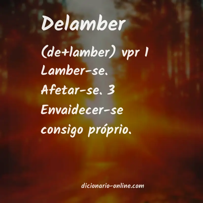 Significado de delamber