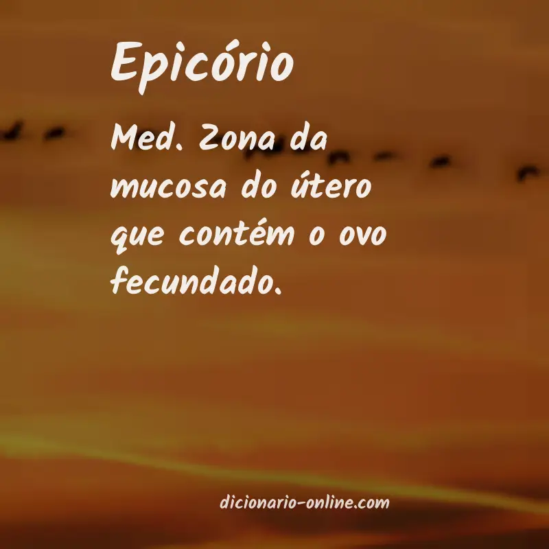 Significado de epicório