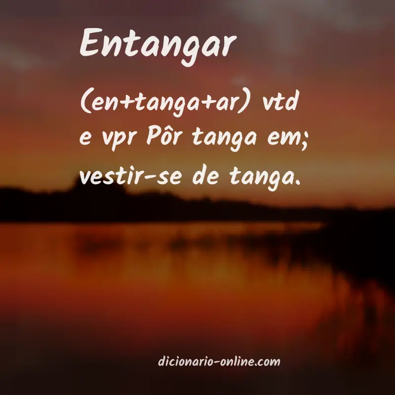 Significado de entangar
