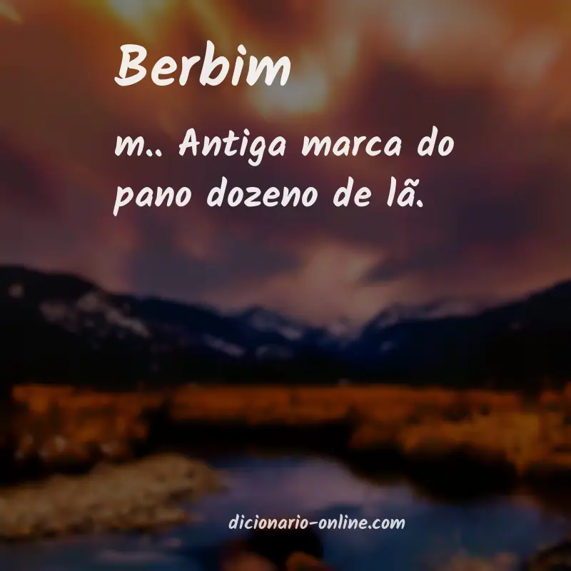 Significado de berbim