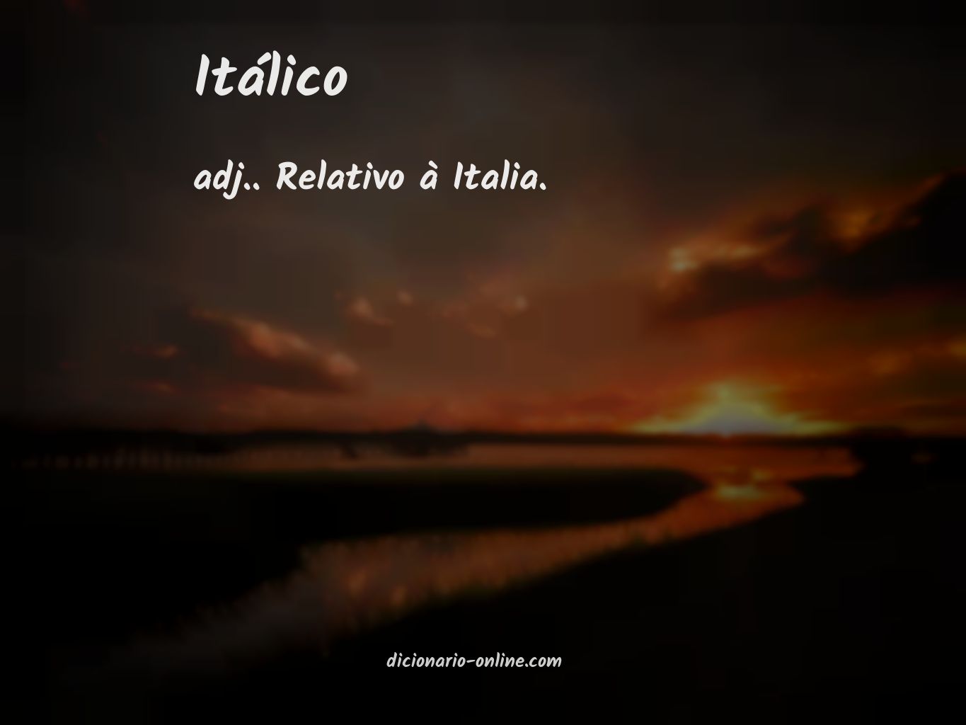 Significado de itálico