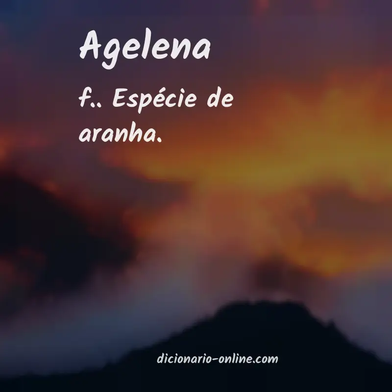 Significado de agelena