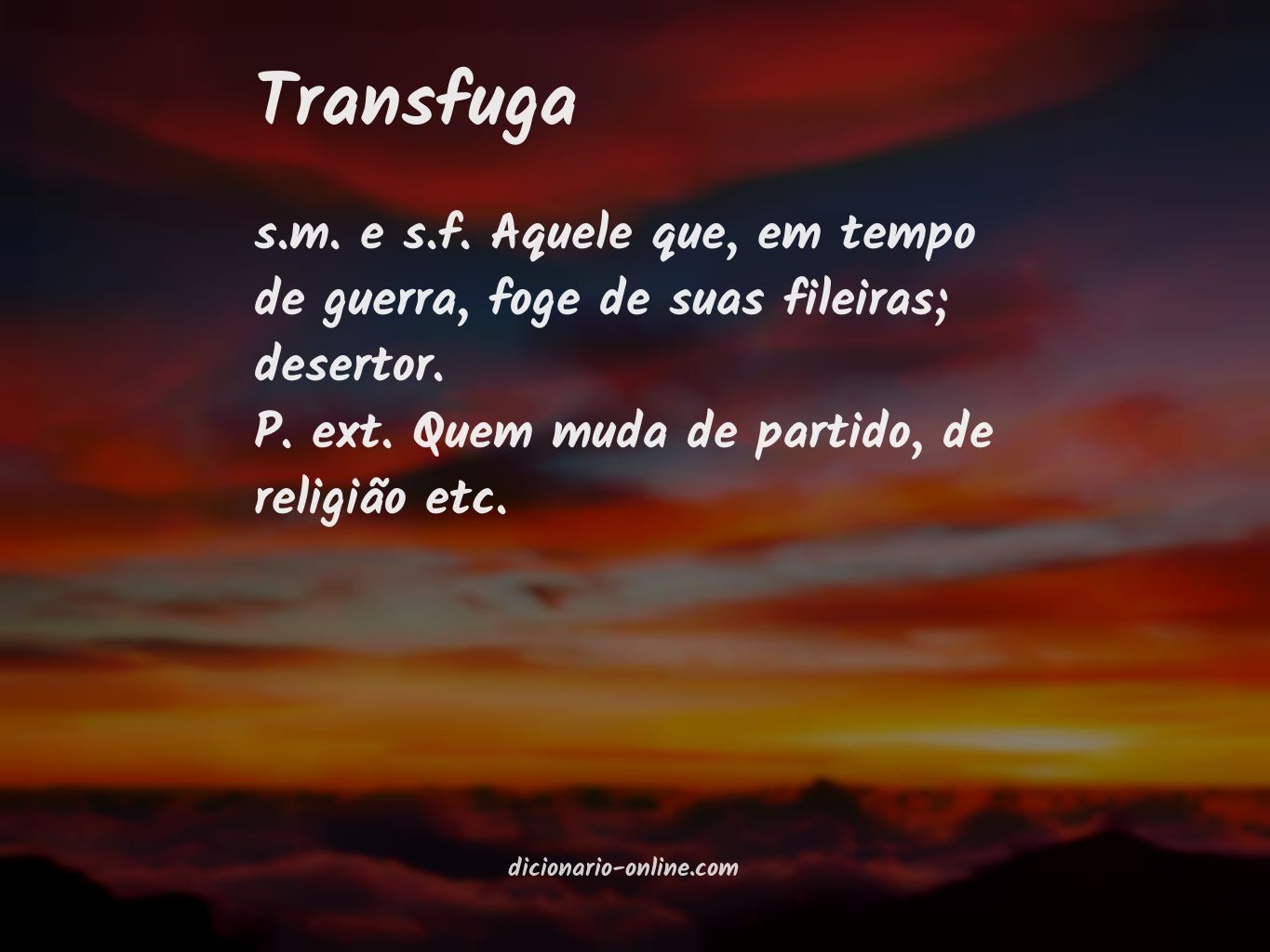 Significado de transfuga