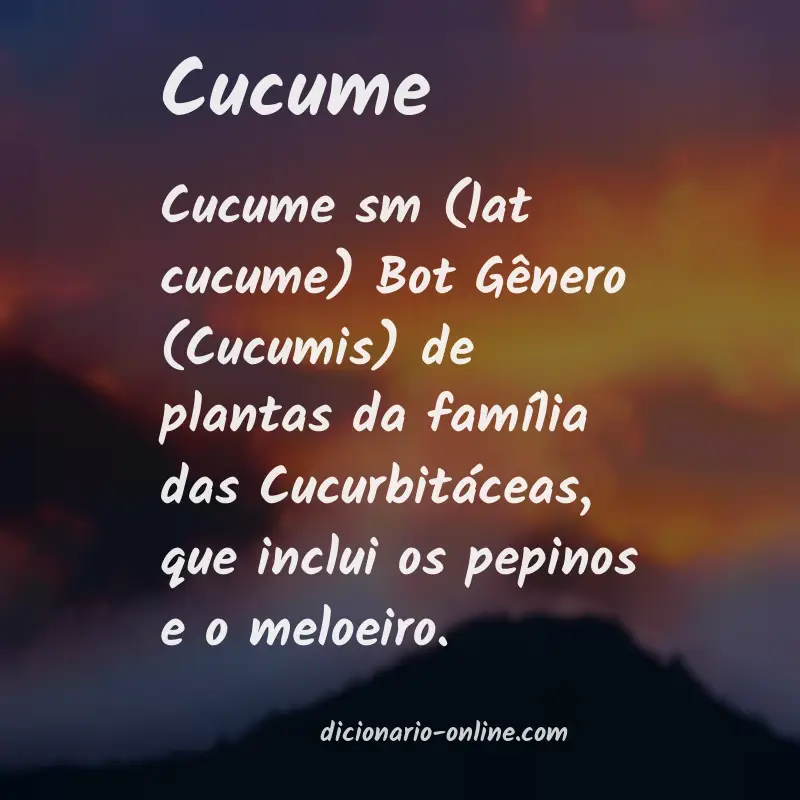 Significado de cucume