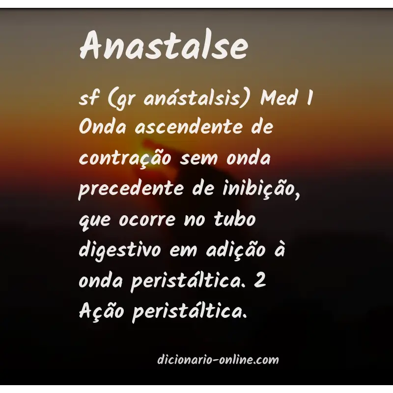 Significado de anastalse