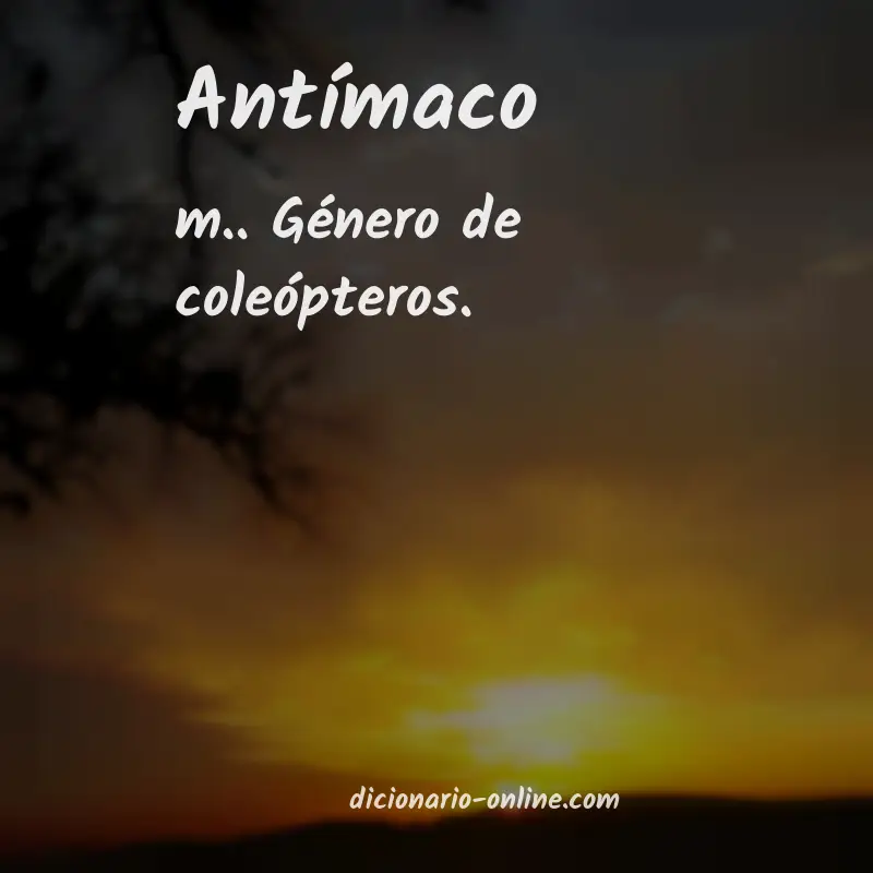Significado de antímaco