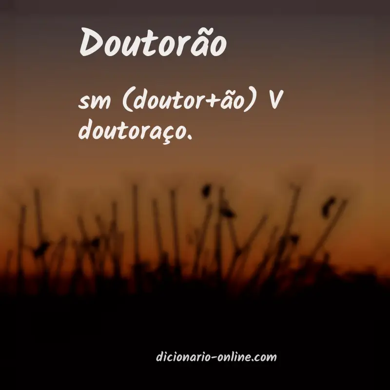 Significado de doutorão