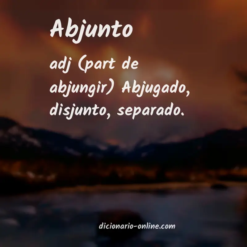 Significado de abjunto