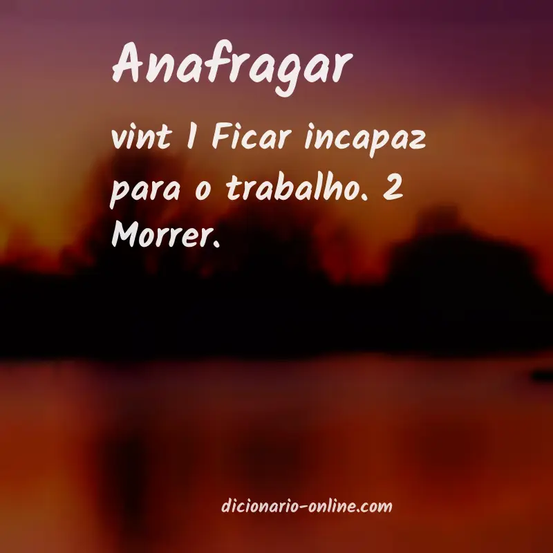 Significado de anafragar