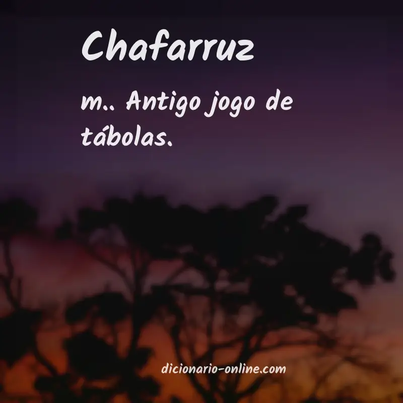 Significado de chafarruz