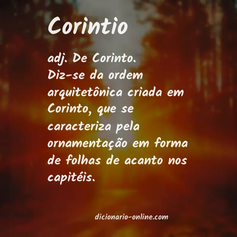 Significado de corintio