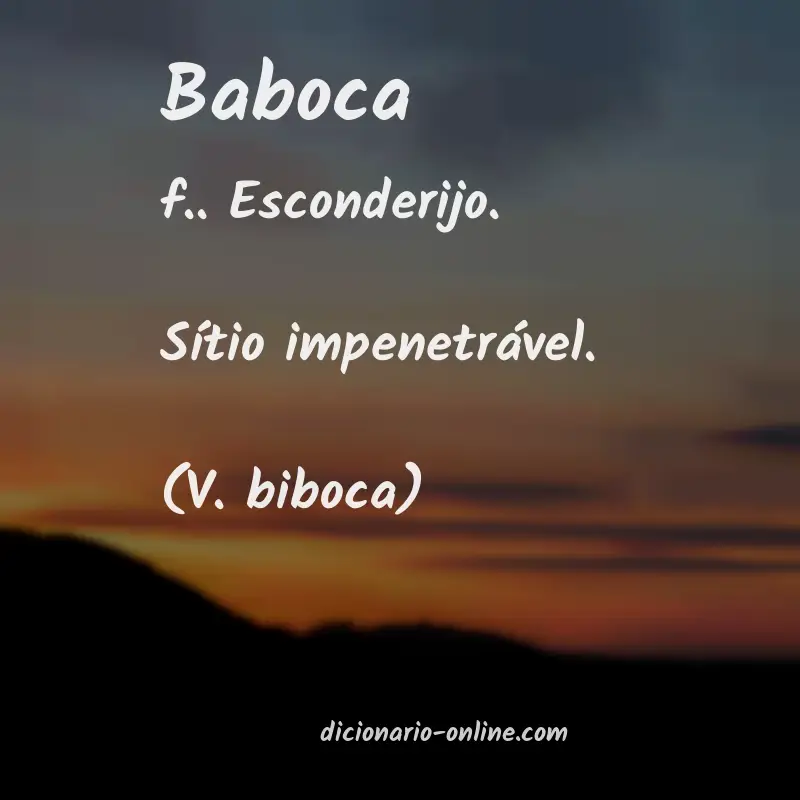 Significado de baboca