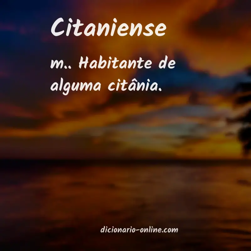 Significado de citaniense