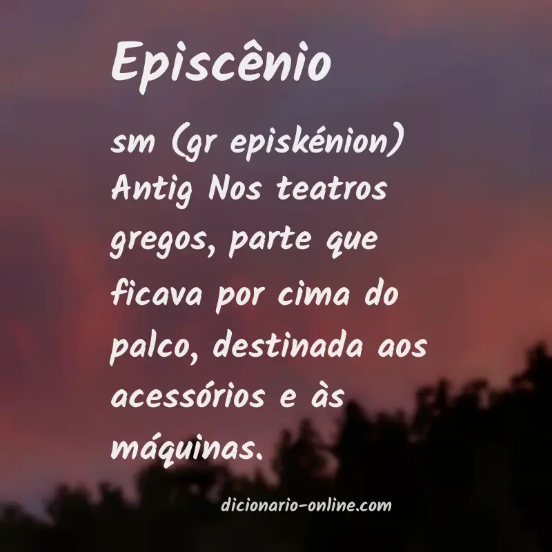 Significado de episcênio