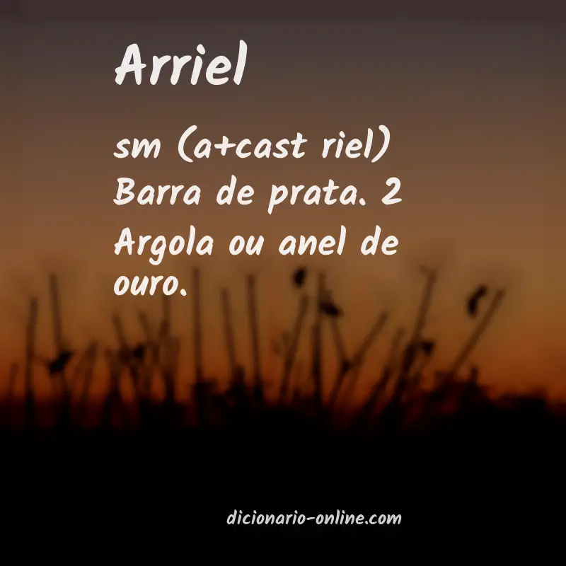 Significado de arriel