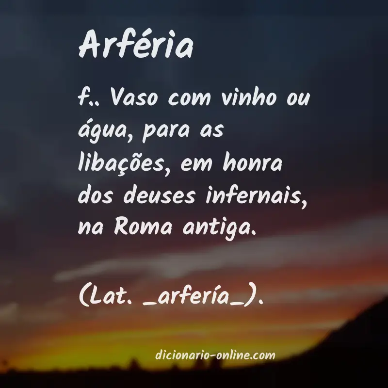 Significado de arféria