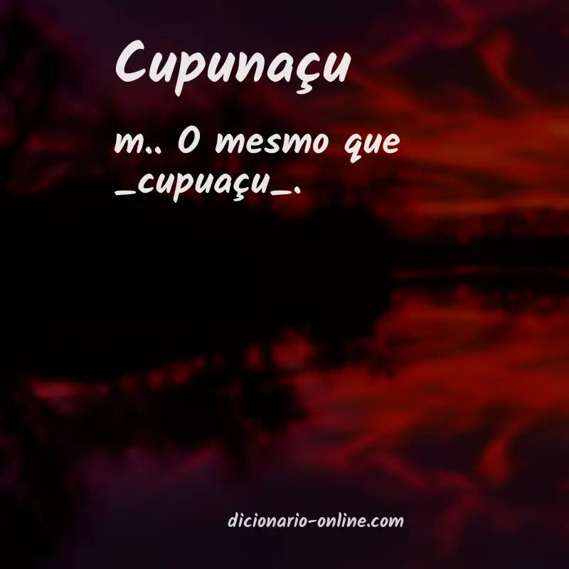 Significado de cupunaçu