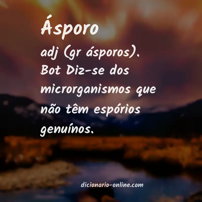 Significado de ásporo